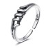 Cross border source of European and American metal jewelry, open mouth couple rings, exaggerated styling, punk style, and loose mouth ring hair collection