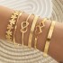 European and American cross-border retro simple chain bracelet fashion mix and match open bracelet bracelet bracelet bracelet, hand decoration, layering style combination wholesale