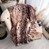 2024 European and American new leopard print scarf, thickened and warm, fashionable for autumn and winter, worn as a shawl, double-sided imitation cashmere dual-use