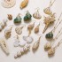 European and American natural beach seashells, seashells, gold-plated earrings, Bohemian style beach seashells, pendant necklaces, wholesale