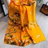 Spring/Summer New Silk Scarf Long Fashion Travel Shawl Flower Lijing Forged Neck Mom's Versatile Scarf for Women