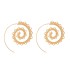 European and American new oval spiral earrings exaggerated vortex gear shaped heart-shaped retro earrings wholesale