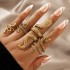 Amazon Cross border Personalized Retro Snake Animal Ring with Multiple Snake Shaped Four Piece Ring Set Jewelry for Women