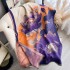 Autumn and winter new double-sided color oil painting series imitation cashmere thick warm scarf, air-conditioned room neck protection shawl for external use