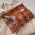 British plaid scarf for autumn and winter women, Korean style atmosphere, neck protection and warmth, 2024 new plaid couple's style