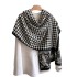 2024 New Thousand Bird Grid Double sided Scarf for Women's Winter Thickened Shawl Dual purpose External Knitted Warm Scarf Versatile