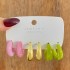 European and American Cross border Acetic Acid Plate Earring Set 3-Pair Creative New Style Vintage C-Type Letter Resin Earrings