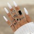 European and American Cross border New Foreign Trade Retro Ring Set Water Drop Geometry Women's Joint Tail Ring RMC-FBA-250