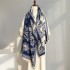 Vintage Winter Warm, Fashionable, High End, Age Reducing Scarf, Artistic Retro Double sided Shawl Cape, Versatile Scarf for Women