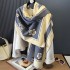 Temperament small fragrance scarf women's versatile coat decoration warm camellia scarf dual-use imitation cashmere shawl thick version