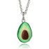 2018 new cute fruit jewelry necklace avocado heart-shaped three-dimensional soft ceramic pendant earrings