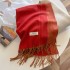 2024 new solid color high-end imitation cashmere soft scarf versatile atmosphere scarf, autumn and winter oversized shawl