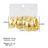 European and American cross-border new high-end gold personality exaggerated alloy earrings creative circle earring set 3-piece set