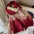 Mom style scarf, rose imitation cashmere scarf, women's autumn and winter retro warm long versatile shawl to keep warm in the north