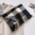 Double sided contrasting plaid scarf for women in autumn and winter, new British style large plaid versatile plaid shawl, student scarf for women