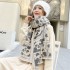 Winter New Panda Imitation Cashmere Jacquard Scarf Women's High End Versatile Core Yarn Shawl Thickened Warm Neck