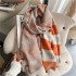 New autumn and winter butterfly double-sided imitation cashmere scarf for women with a high-end feel, a popular item with thickened warmth and fashionable shawl scarf