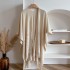 Fresh air-conditioned room versatile 2024 classic thin shawl women's hollow tassel fashion outfit cheongsam white cape