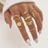 Cross border hot selling diamond studded eye cross leaf ring multi joint 23 piece set pearl sun moon ring