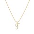 Cross border new European and American 26 letter creative simple copper inlaid zircon snake chain gold necklace high-end collarbone chain for women