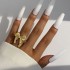 European and American cross-border simple single line adjustable ring with hip-hop style geometric irregular opening bow ring