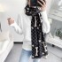 Autumn and Winter New Blue Cashmere Scarf Women's Winter H Letter Women's Shawl Thick Edition Warm One Piece Hair Replacement