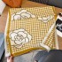 2024 Winter New Thousand Bird Grid Scarf Korean Edition Thick Warm Double sided Flower Shawl Imitation Cashmere Scarf