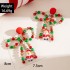 Cross border fashion in Europe and America, colorful beaded bow, woolen ball earrings, creative Santa Claus pendant, Christmas earrings