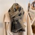 Autumn and winter new tassel scarf women's Korean version versatile thick imitation cashmere warm shawl cute peach heart windproof scarf