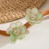 Amazon cross-border fresh and sweet colored resin petal flower earrings temperament dopamine earrings earrings for women