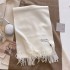 Korean autumn and winter new classic solid color wool women's warm scarf fashionable and high-end scarf for couples