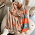 New autumn and winter butterfly double-sided imitation cashmere scarf for women with a high-end feel, a popular item with thickened warmth and fashionable shawl scarf