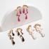 European and American cross-border fashion multi-color alloy drip oil irregular earrings, niche personality liquid design, sweet and cool earrings