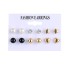 European and American Cross border New Pearl Earnail Creative Simple Retro Artificial Pearl Inlaid Diamond Earnail Set 30 Pair Set