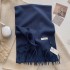 Korean autumn and winter new classic solid color wool women's warm scarf fashionable and high-end scarf for couples