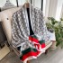 Spring new Korean version simulated silk scarf women's plain printed beach towel letter warm shawl new silk forging wholesale