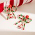 Cross border fashion in Europe and America, colorful beaded bow, woolen ball earrings, creative Santa Claus pendant, Christmas earrings