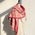 Sweet and lovely cherries! Imitation cashmere scarf for women, winter women, Korean version, versatile long style, shawl scarf, warm and versatile