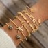 Amazon Cross border New Retro Wide Bracelet Simple Geometric Opening Round Bead Gold Smooth Surface Bracelet Jewelry Set