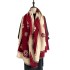 Temperament small fragrance scarf women's versatile coat decoration warm camellia scarf dual-use imitation cashmere shawl thick version