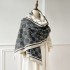 Scarf for women in winter, with a high-end feel, imitating cashmere. Office air conditioning shawl, versatile and trendy brand. Thick and warm scarf for external use