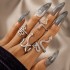 European and American foreign trade cool handsome men's snake pattern ring punk style snake animal retro exaggerated four piece set ring