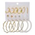 European and American Cross border Retro Love Butterfly Earring Set 9-piece Creative Serpentine Sword Mushroom Ear Buckle Wholesale