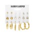 European and American Cross border Retro Love Butterfly Earring Set 9-piece Creative Serpentine Sword Mushroom Ear Buckle Wholesale