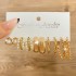 Cross border alloy heart pearl lock snake butterfly mushroom lock ear buckle creative personality card earrings 12 pieces batch