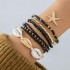 Cross border new Bohemian vacation style shell bead woven bracelet beach style starfish rice bead seven piece set