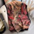 Autumn and winter new double-sided color oil painting series imitation cashmere thick warm scarf, air-conditioned room neck protection shawl for external use