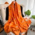 Spring, summer, and autumn new Korean style simulated silk scarf for women's decoration, versatile shawl, sunscreen beach towel, live broadcast, wholesale, and in stock