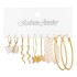 Cross border alloy heart pearl lock snake butterfly mushroom lock ear buckle creative personality card earrings 12 pieces batch