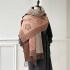 Scarf for women, autumn and winter new style, wrapped in core gauze, camellia flower, thousand bird grid, double-sided warm shawl, versatile decoration, cashmere scarf